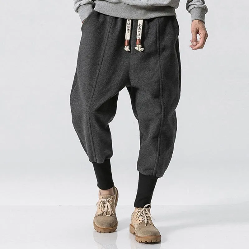 Men's Joggers, Sweatpants, Low Crotch Sweats Slim Fit Trousers Harem Hip Hop Pants