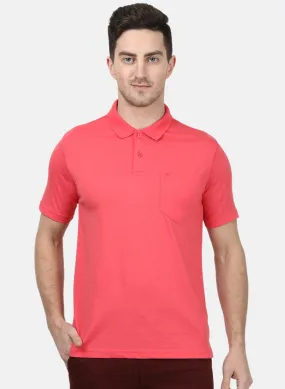 Mens Peach Plain T-Shirts