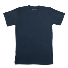 Men's Plain T-shirt, Heather Navy