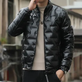 Men's Quilted Shiny Lightweight Waterproof Down Jackets