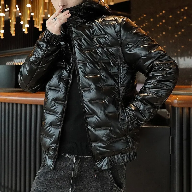 Men's Quilted Shiny Lightweight Waterproof Down Jackets