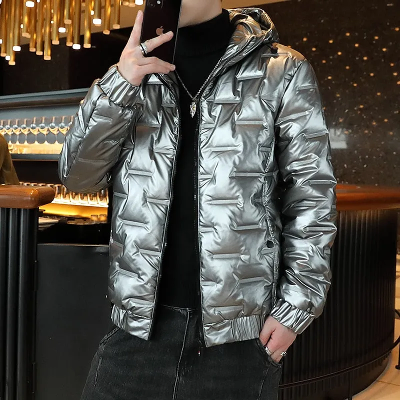 Men's Quilted Shiny Lightweight Waterproof Down Jackets