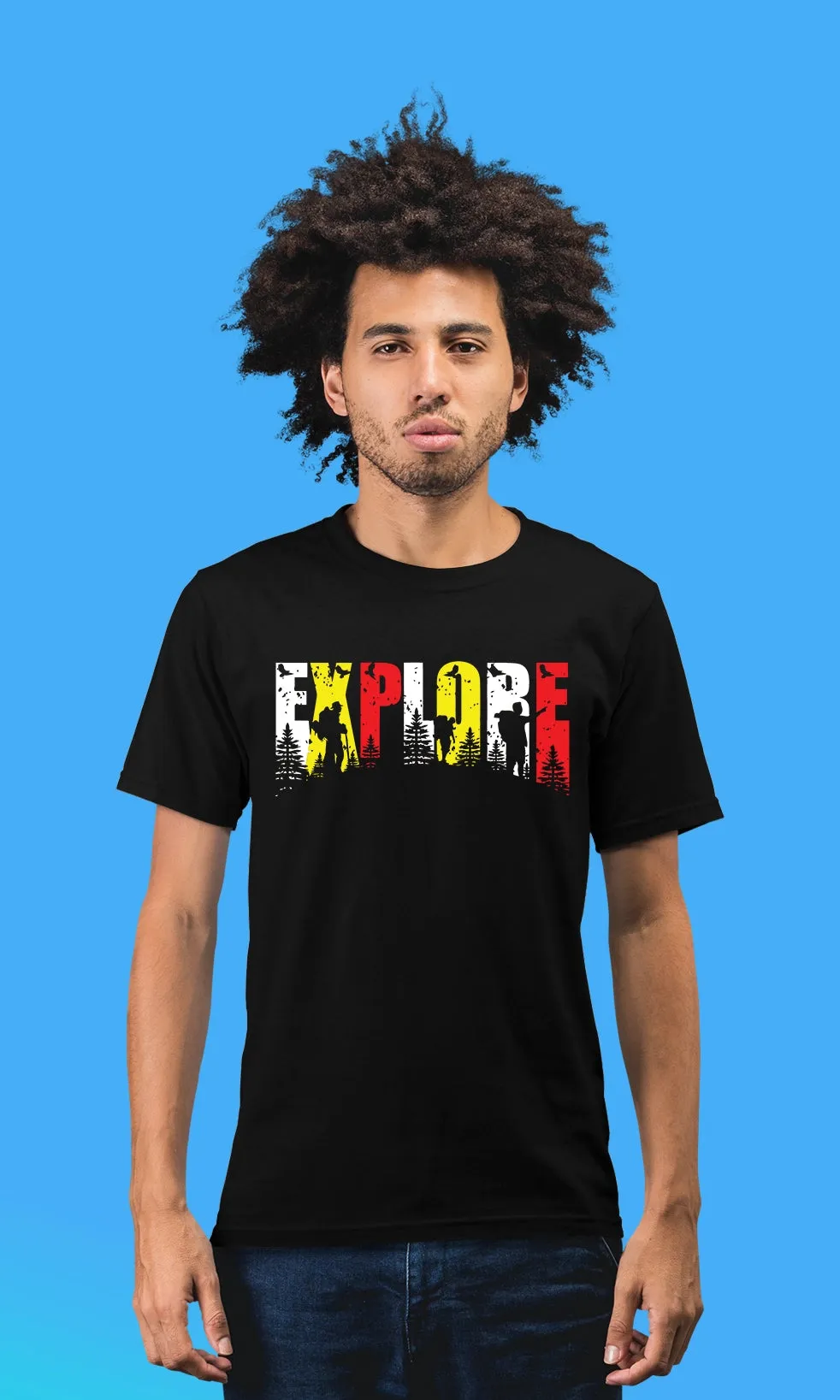 Men's Regular Fit Halfsleeves T-shirts - Explore