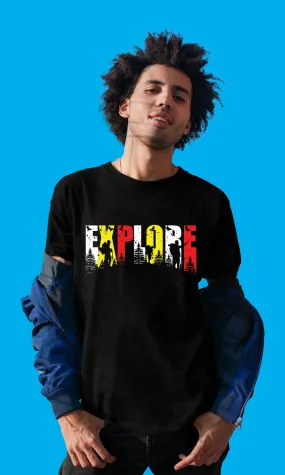 Men's Regular Fit Halfsleeves T-shirts - Explore
