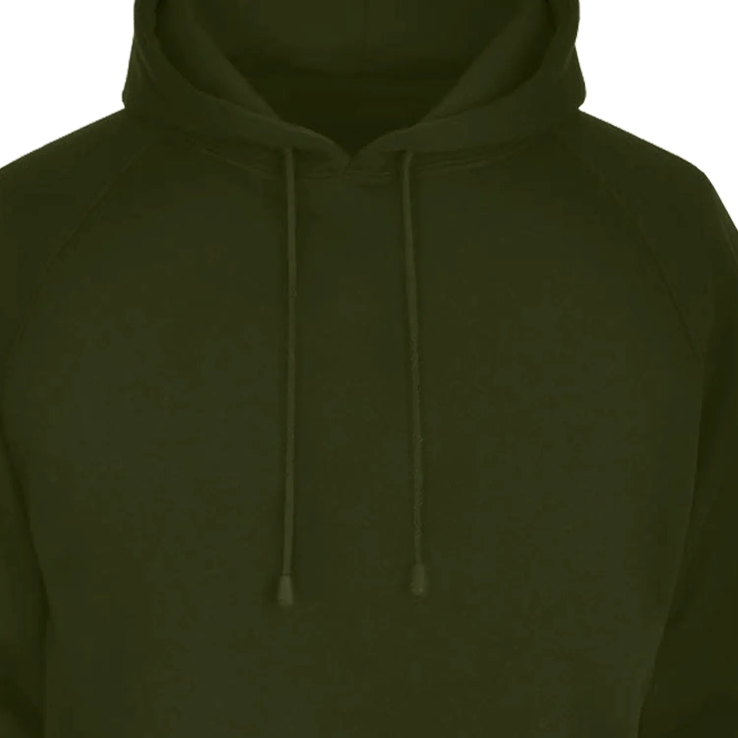 Men's Relaxed Fit Solid Olive Green Sweatshirt Kangaroo Hoodies By LazyChunks