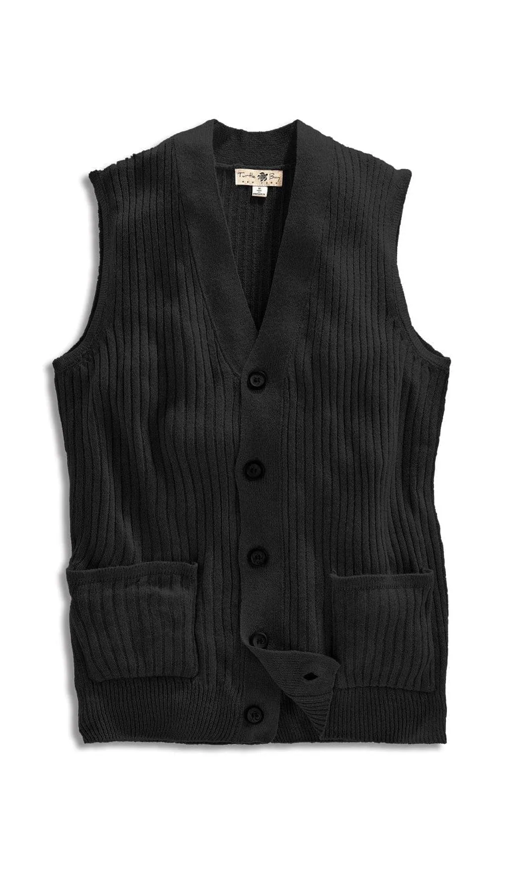 Men's Ribbed Button Front Vest Sweater – Button Up Vest in a Handsome Ribbed Knit