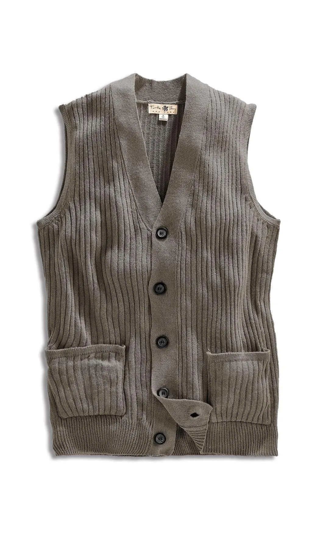 Men's Ribbed Button Front Vest Sweater – Button Up Vest in a Handsome Ribbed Knit