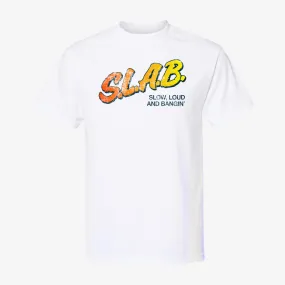 mens ridin' dirty slab partnership s/s tee (washed white)