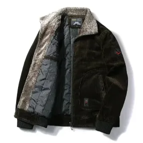 Mens Thick Winter Jacket Men Male Thermal Windbreaker plus Size r Corduroy Jackets Casualwear