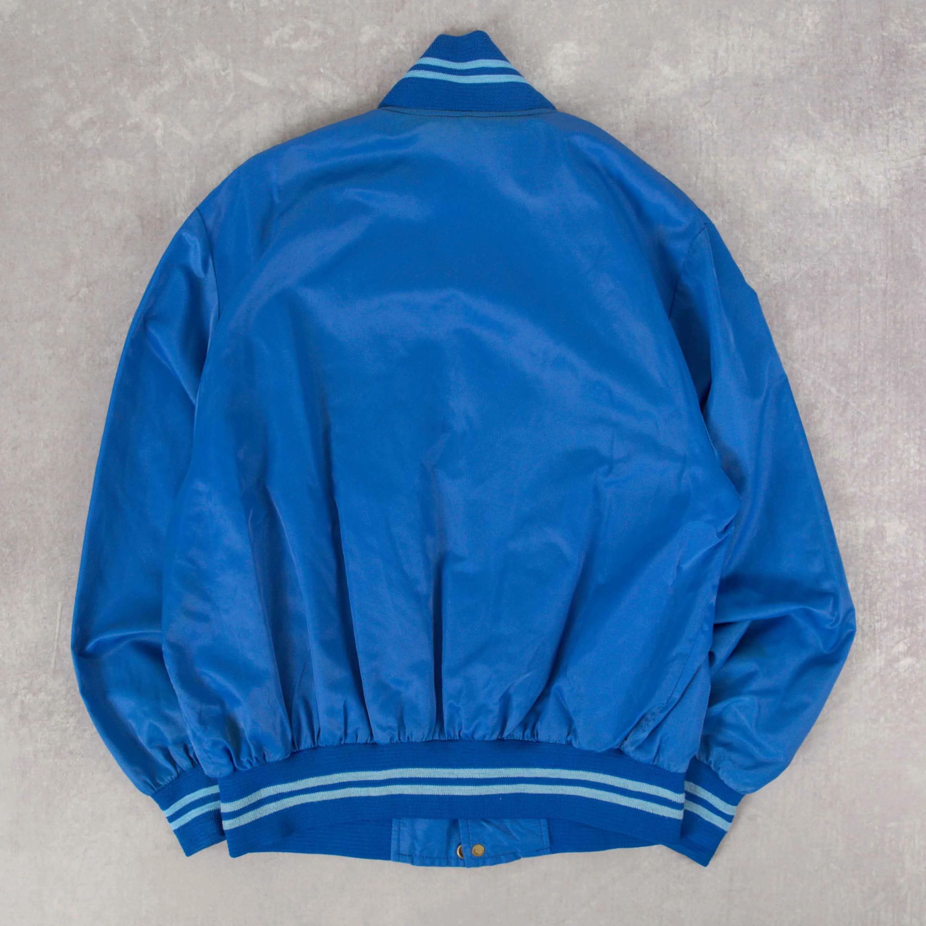 MEN'S VINTAGE 1980S TORONTO BLUEJAYS MLB VARSITY BOMBER JACKET - LARGE