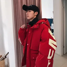 Men's Winter Thick Warm Loose Hooded Coat