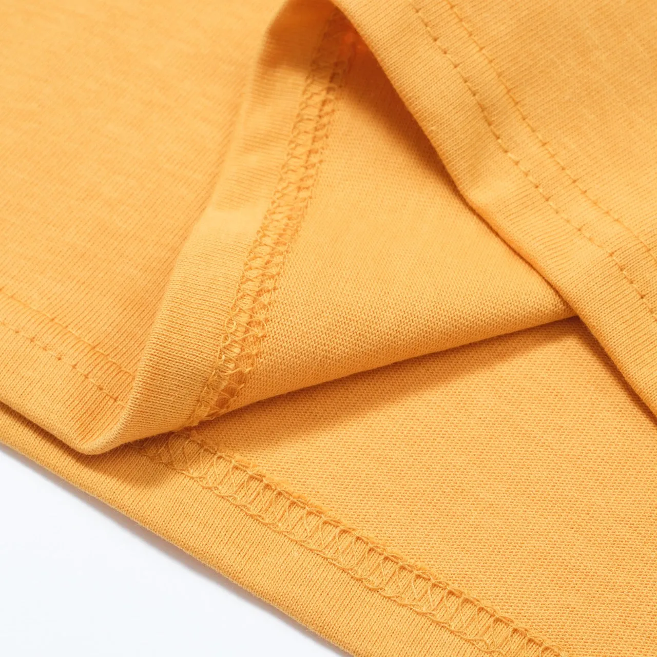 Men's Yellow 70s chest stripe Cotton T-Shirt