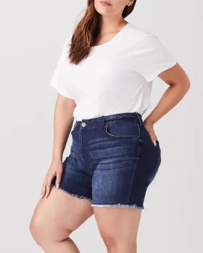 Merida Fray Hem Stretchy Denim Short | Medium Wash