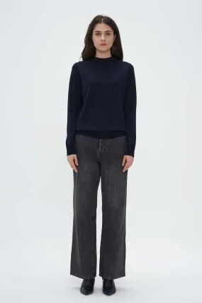 Merino Wool Mock Neck Sweater