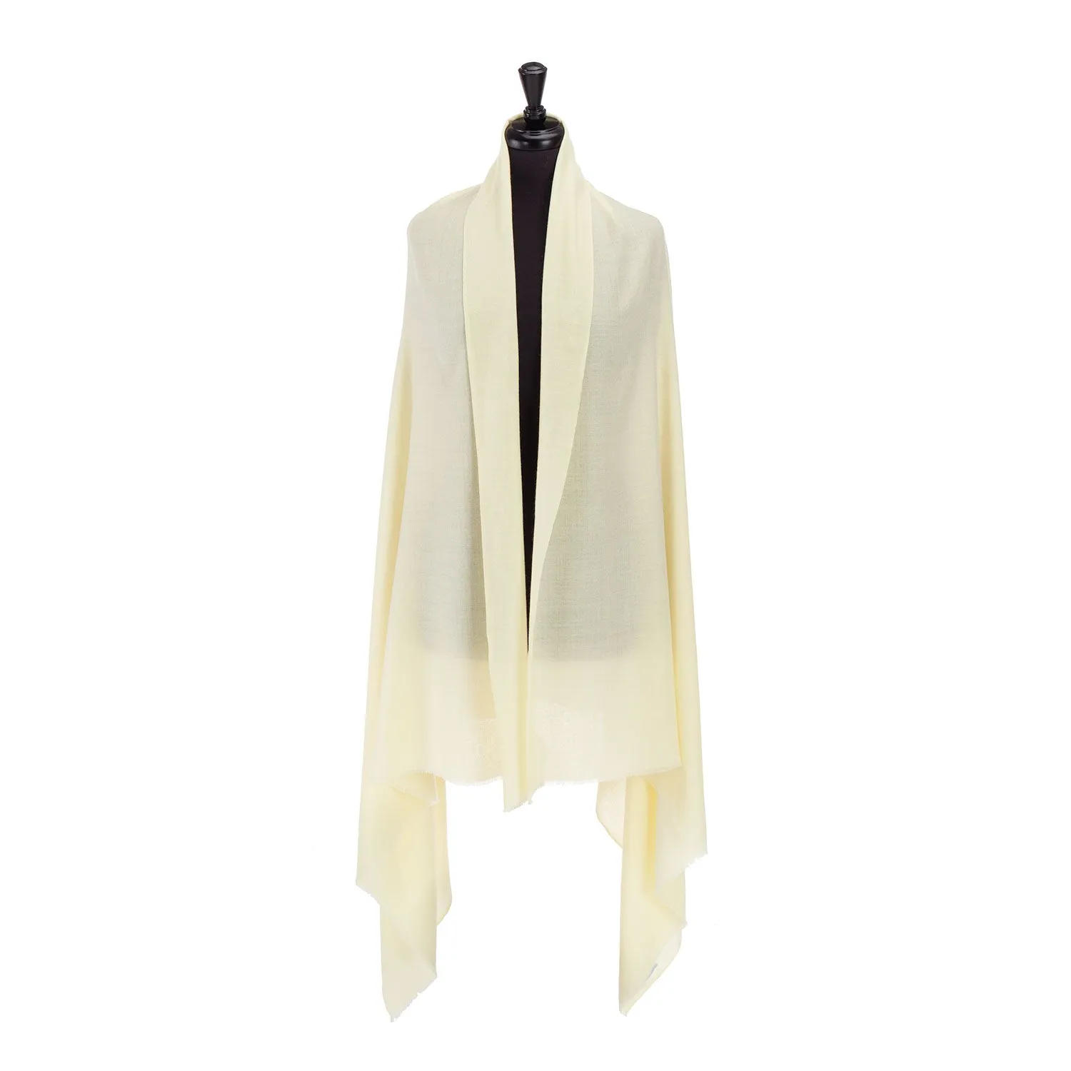 Merino Wool Shawl Light Yellow