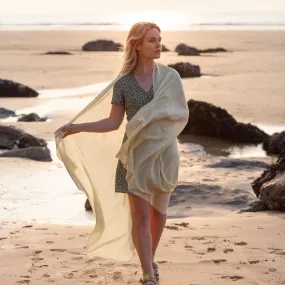 Merino Wool Shawl Light Yellow