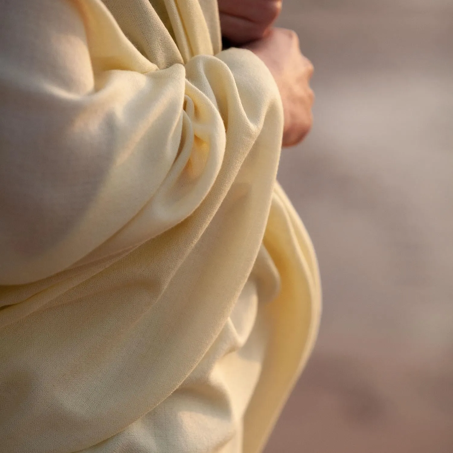 Merino Wool Shawl Light Yellow