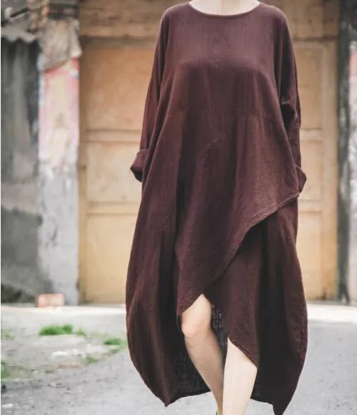 Mermaid Women Dresses Linen Cotton  Women Dresses Vintage Style CH90423