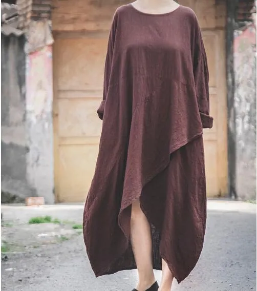 Mermaid Women Dresses Linen Cotton  Women Dresses Vintage Style CH90423