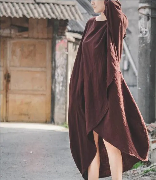 Mermaid Women Dresses Linen Cotton  Women Dresses Vintage Style CH90423
