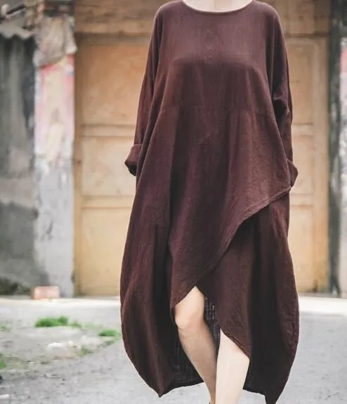 Mermaid Women Dresses Linen Cotton  Women Dresses Vintage Style CH90423