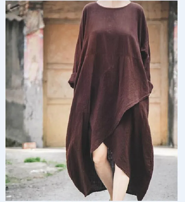 Mermaid Women Dresses Linen Cotton  Women Dresses Vintage Style CH90423