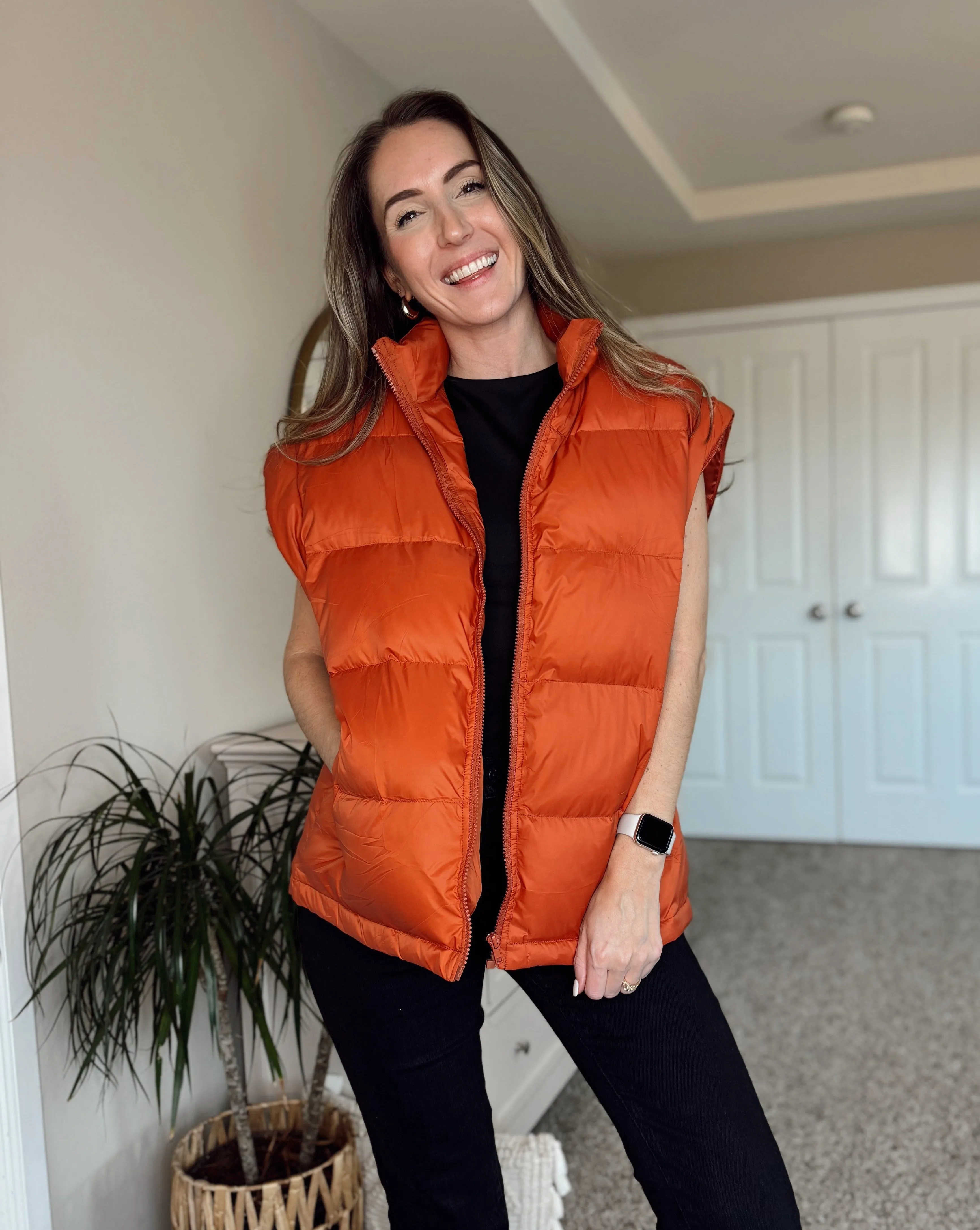 MEROKEETY Long Detachable Sleeves Oversized Puffer Down Jacket