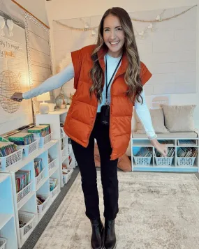 MEROKEETY Long Detachable Sleeves Oversized Puffer Down Jacket