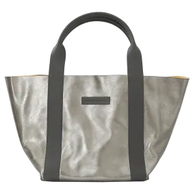 Metallic Suede Reversible Handbag