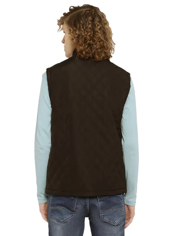 Mettle Men Quilted Front Open Jacket