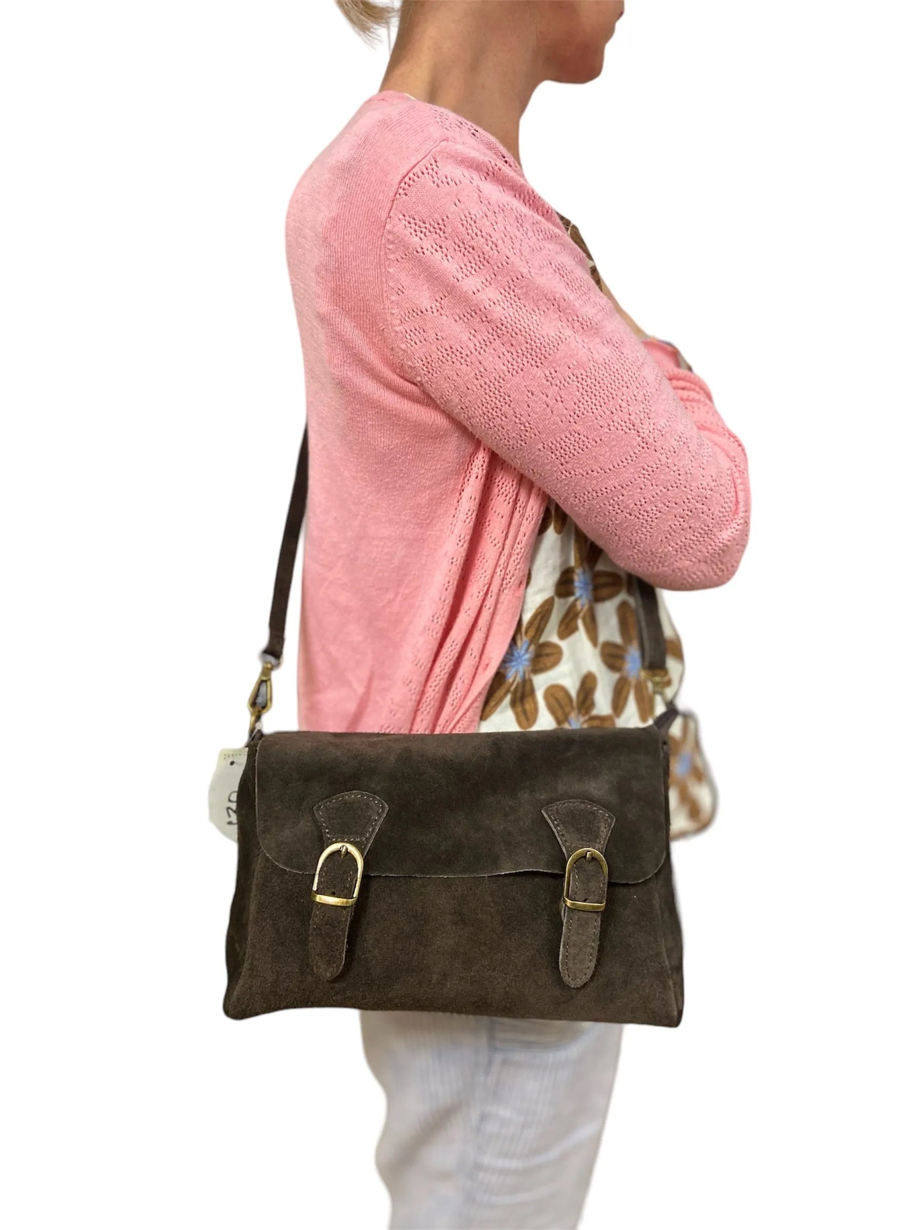 MIA  Italian suede/leather messenger bag