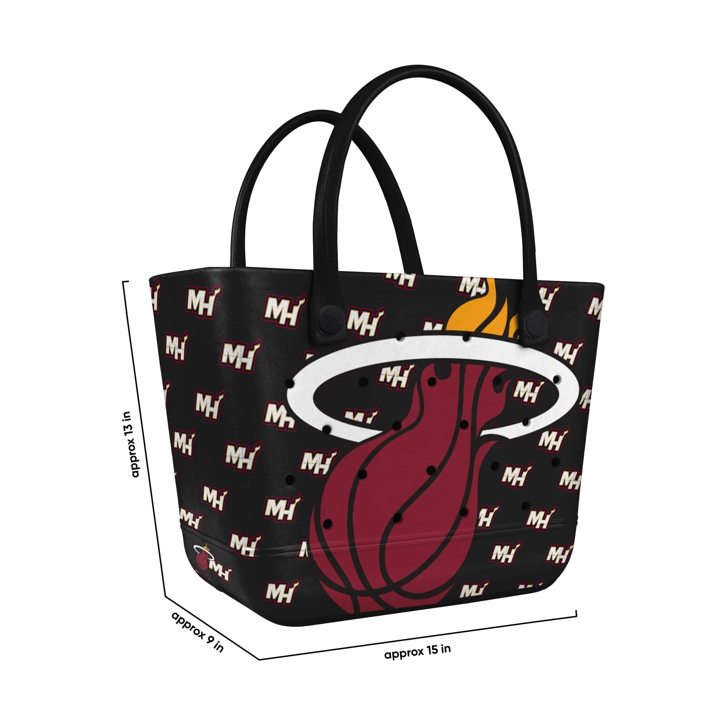 Miami Heat NBA Big Logo Mini Print Tailgate Tote Bag (PREORDER - SHIPS LATE JANUARY)