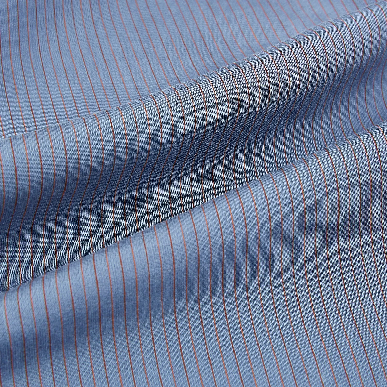 Mid Blue Red Stripe Regular Fit Mayfair Shirt