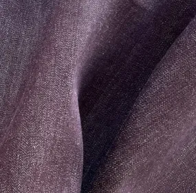 Mid-Weight Italian Plum Stretch Cotton Denim Twill (Made in Italy)