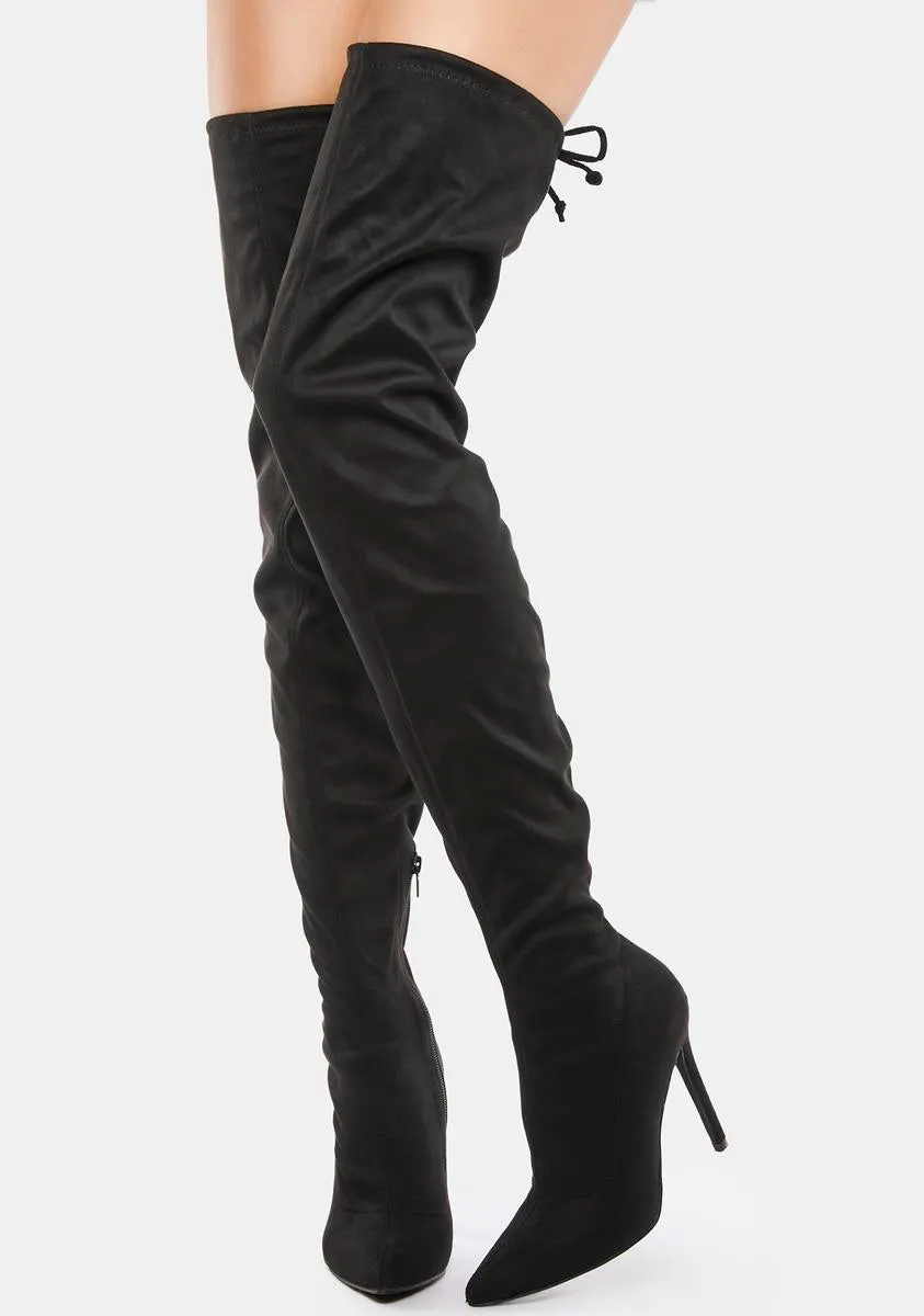 Midnight Give Me More Thigh High Boots