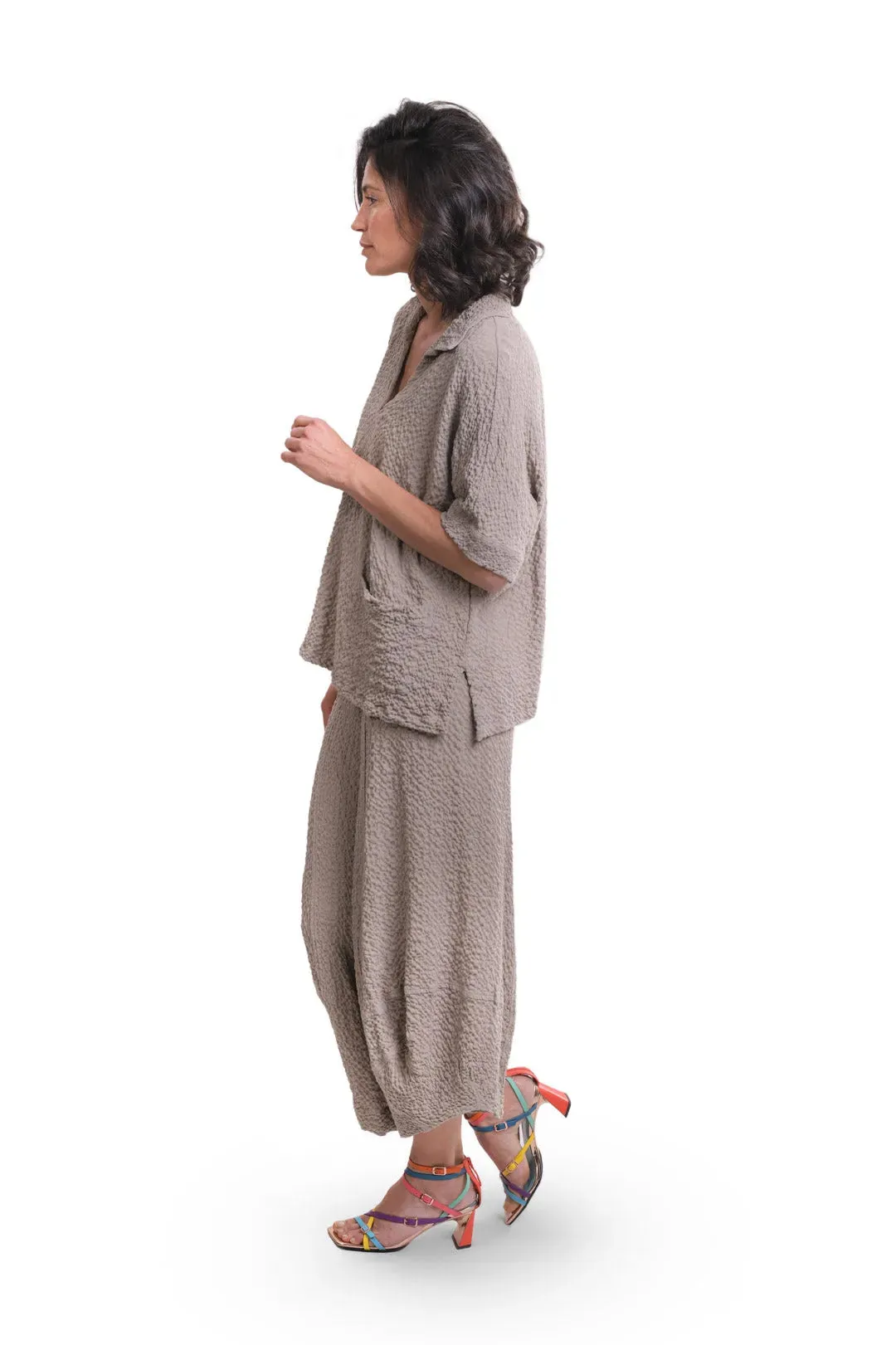 Mika Crepe Punto Pants, Stone