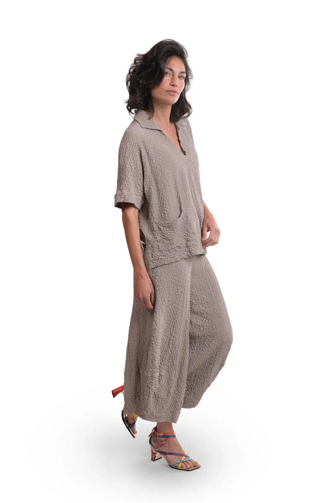 Mika Crepe Punto Pants, Stone