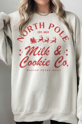 MILK AND COOKIES CHRISTMAS OVERSIZED SWEATSHIRT