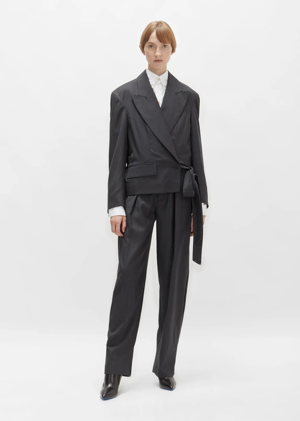 Miller Belted Wool Blazer