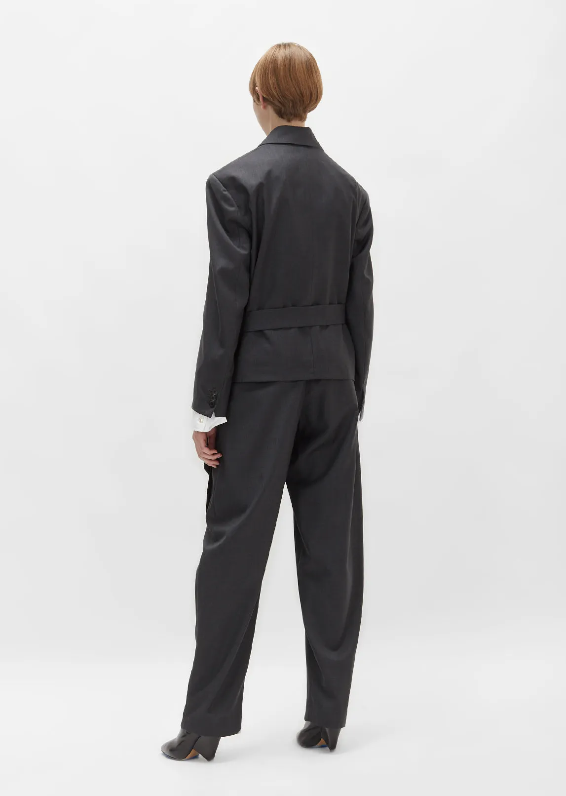 Miller Belted Wool Blazer