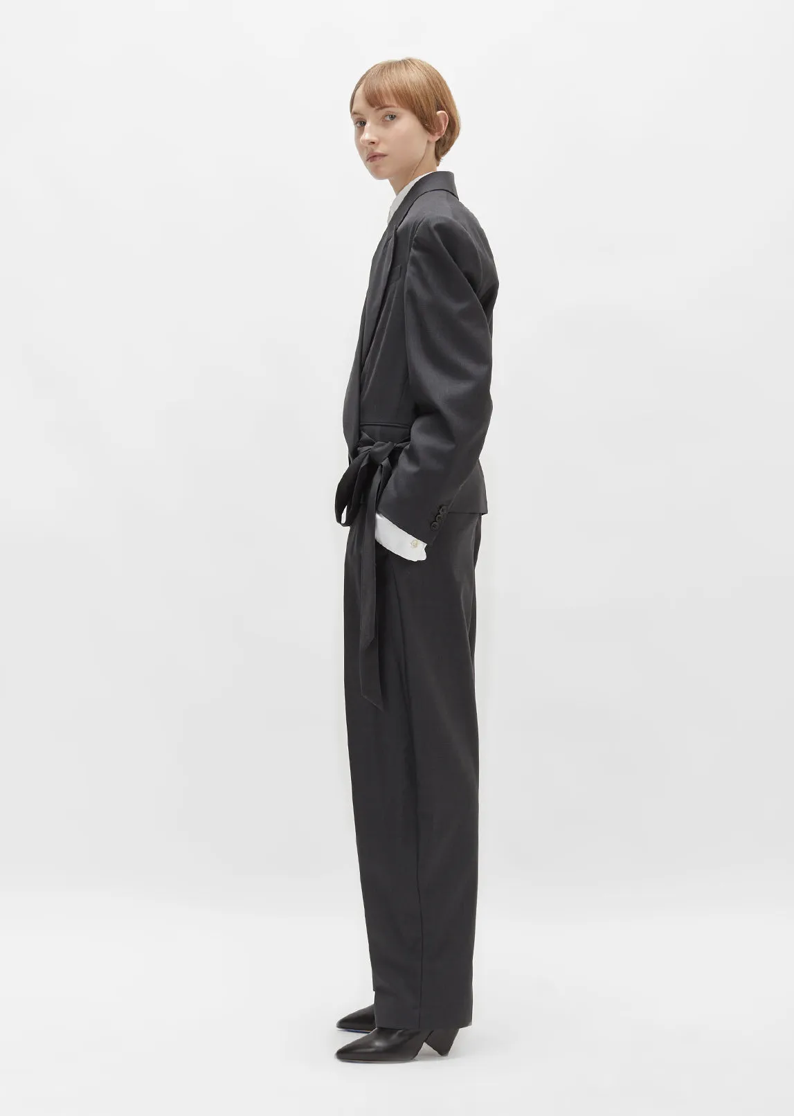 Miller Belted Wool Blazer
