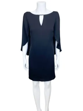Milly Women's Silk Keyhole Shift Dress Black Size 4