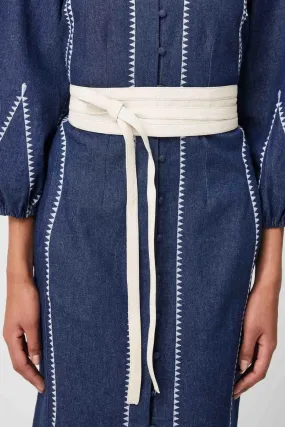 Milton Leather Belt | Ivory