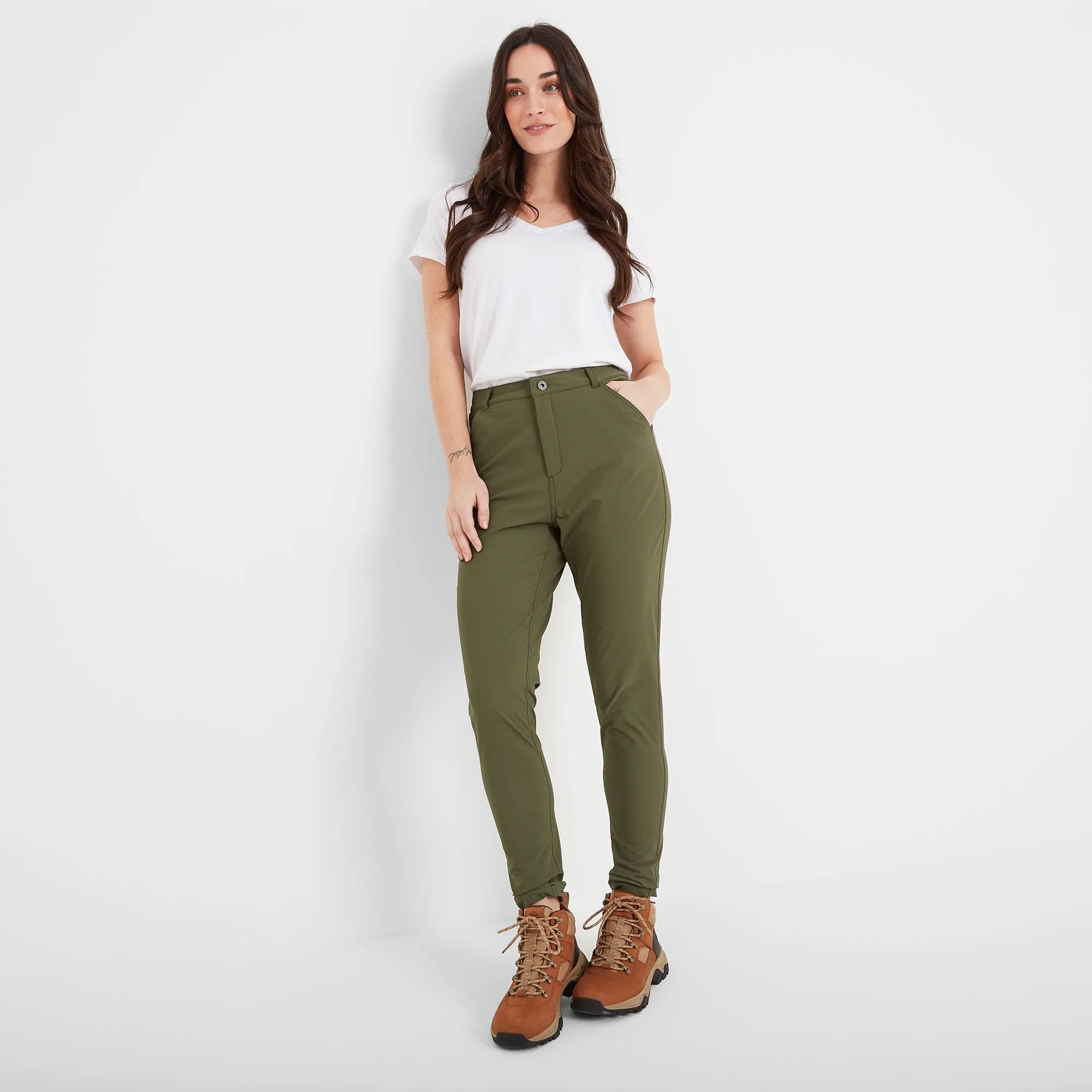 Milton Womens Water Resistant Slim Trouser Short - Khaki