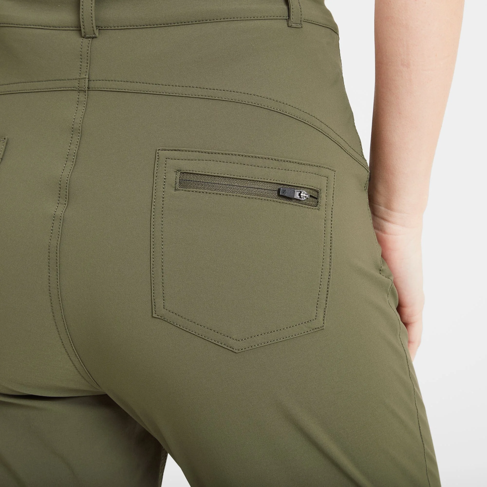Milton Womens Water Resistant Slim Trouser Short - Khaki