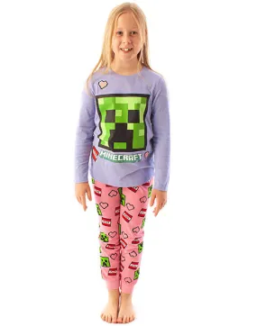 Minecraft Creeper Face Girls Gaming Pyjamas