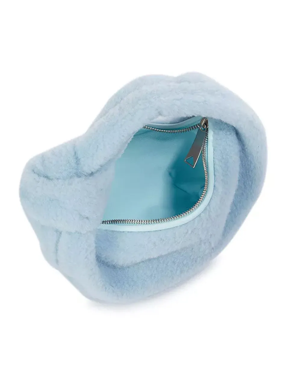 Mini Jodie Shearling Bag in Pale Blue