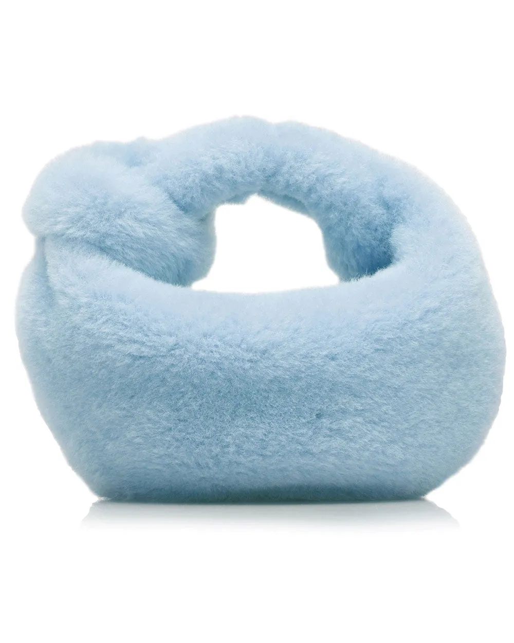 Mini Jodie Shearling Bag in Pale Blue
