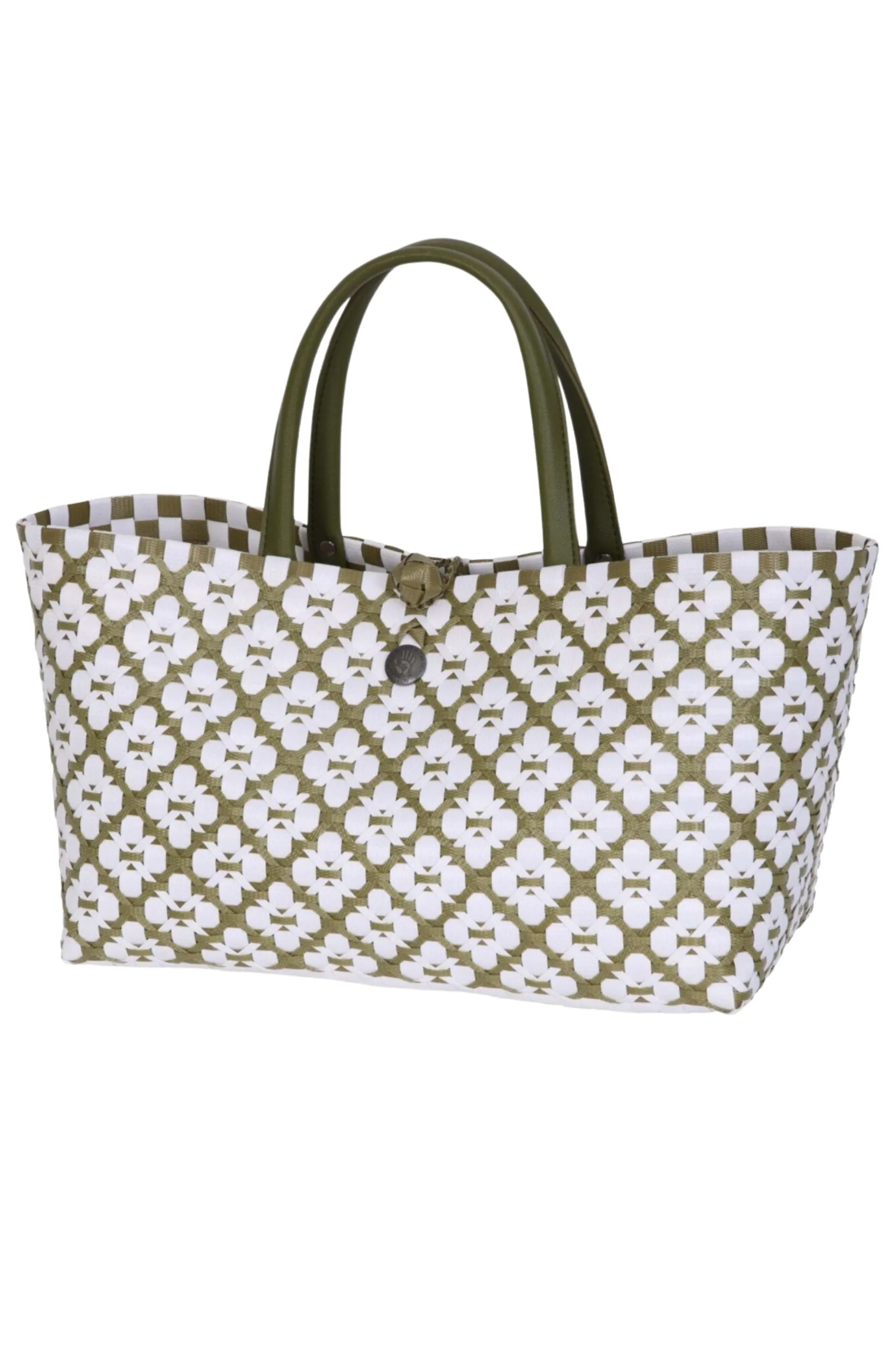 Mini Motif Bag | Olive & White