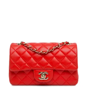 Mini Rectangular Classic Lambskin Single Flap Bag